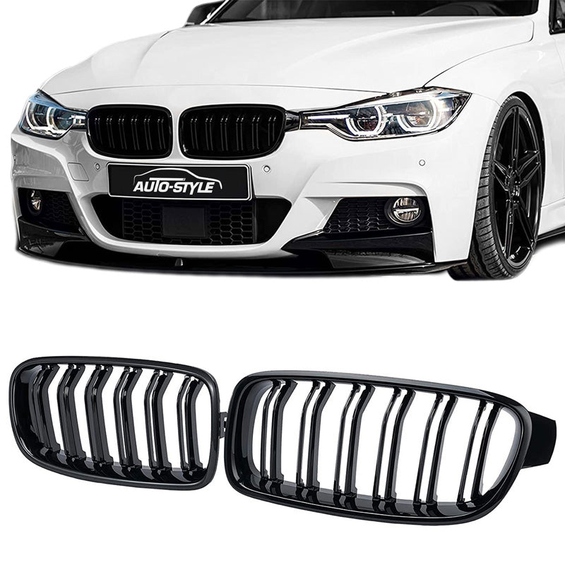 Blank Sort grill, passer til BMW 3-Series F30/F31 2012-2016 'M-Style'