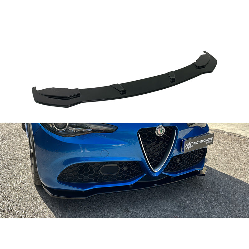 Motordrome, Front spoiler, passer til Alfa Romeo Giulia Veloce 2015- (ABS Gloss black)