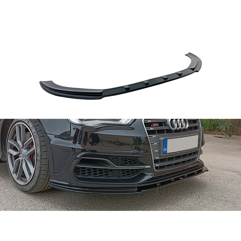 Motordrome, Front spoiler, passer til Audi A3 (8V) S-Line/S3 Hatchback/Sportback 2012-2016 (ABS Gloss black)