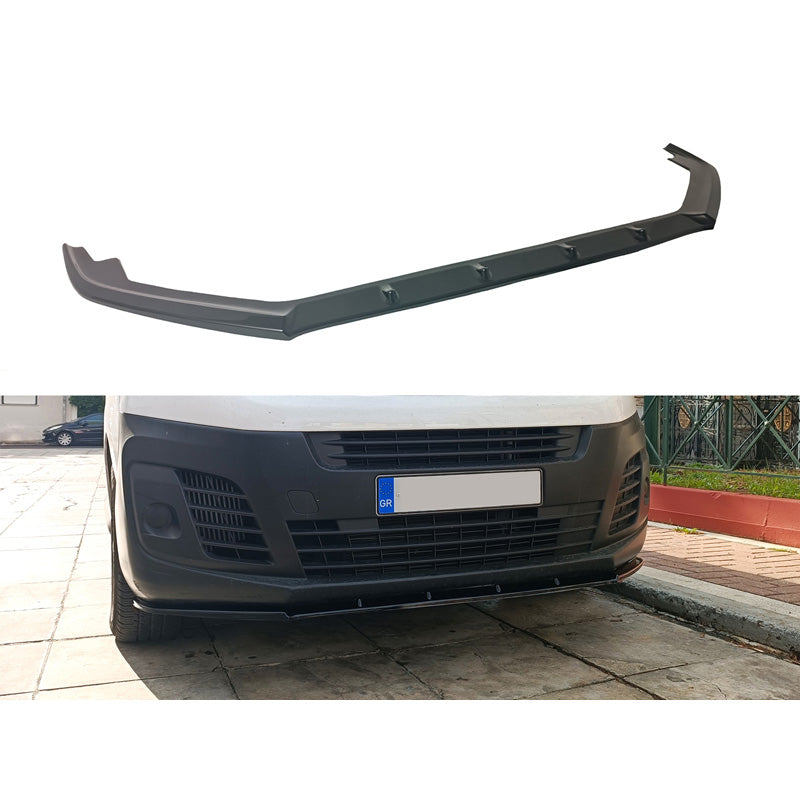 Motordrome, Front spoiler, passer til Citroën Jumpy/Dispatch/Spacetourer & Peugeot Expert III/Traveller & Toyota Proace 2016- & Opel Vivaro C/Zafira Life 2019- & Fiat Scudo/Ulysse 2022- (ABS Gloss black)