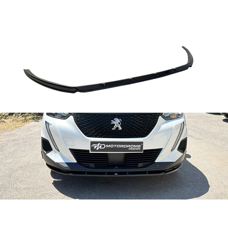 Motordrome, Front spoiler, passer til Peugeot 2008 II 2019- (ABS Gloss Black)