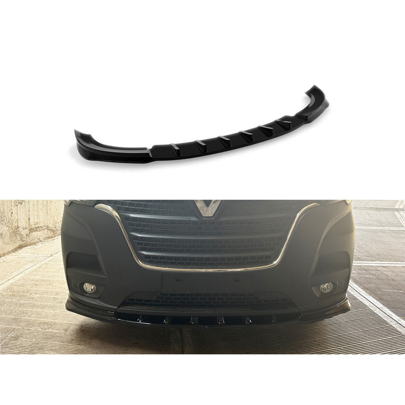 Motordrome, Front spoiler, passer til Renault Master Mk3 Facelift 2019-2024 (ABS Gloss Black)