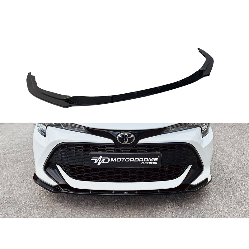 Motordrome, Front spoiler, passer til Toyota Corolla (E21) Hatchback & Touring 2019- (ABS blank sort)