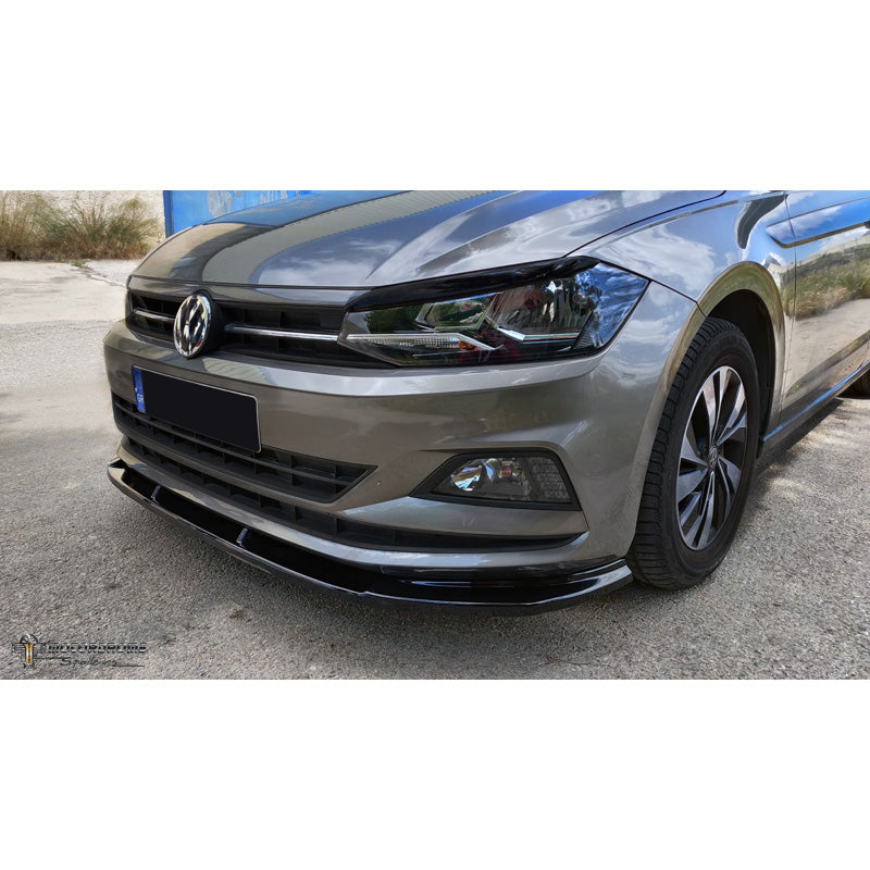 Motordrome, Front spoiler, passer til Volkswagen Polo (AW) 2017- excl. R-Line/GTi (ABS Gloss black)