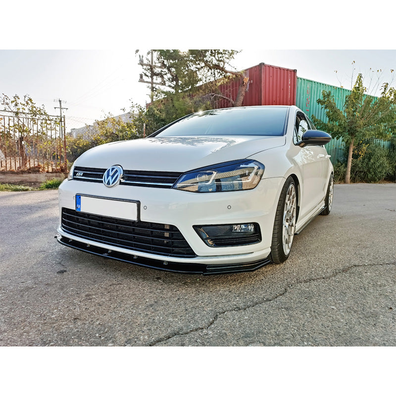 Motordrome, Front spoiler, passer til Volkswagen Golf VII R / R-Line 2012-2017 (ABS Glossy black)