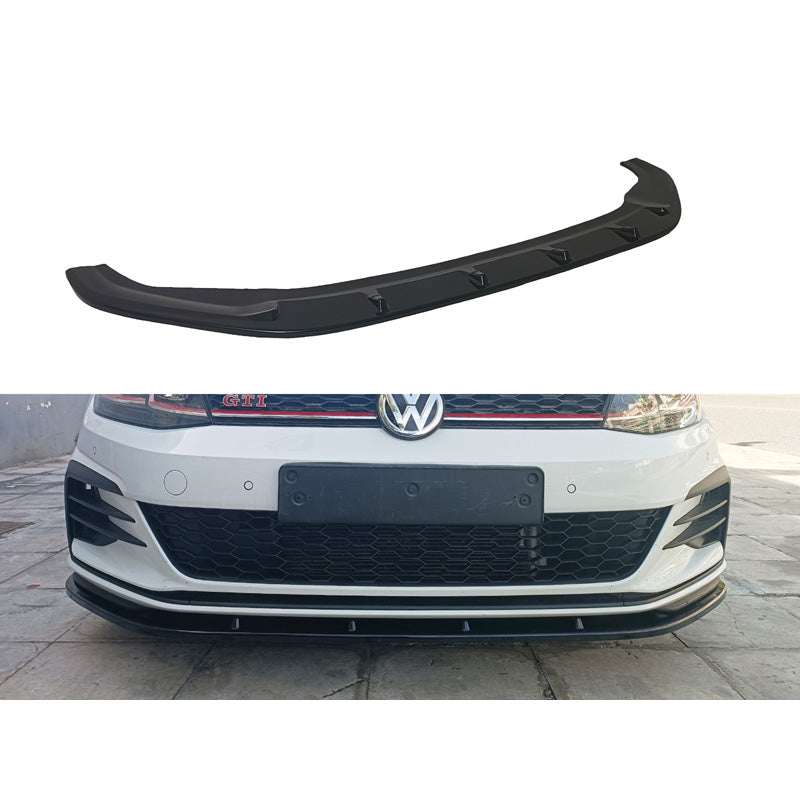 Motordrome, Front spoiler, passer til Volkswagen Golf 7.5 GTI 2017-2020 (ABS Glossy black)