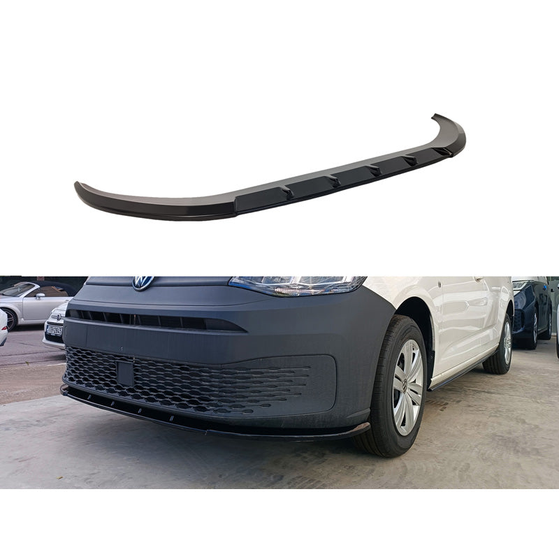 Motordrome, Frontspoiler V2, passar Volkswagen Caddy V Box/MPV 2020- (ABS Gloss Black)