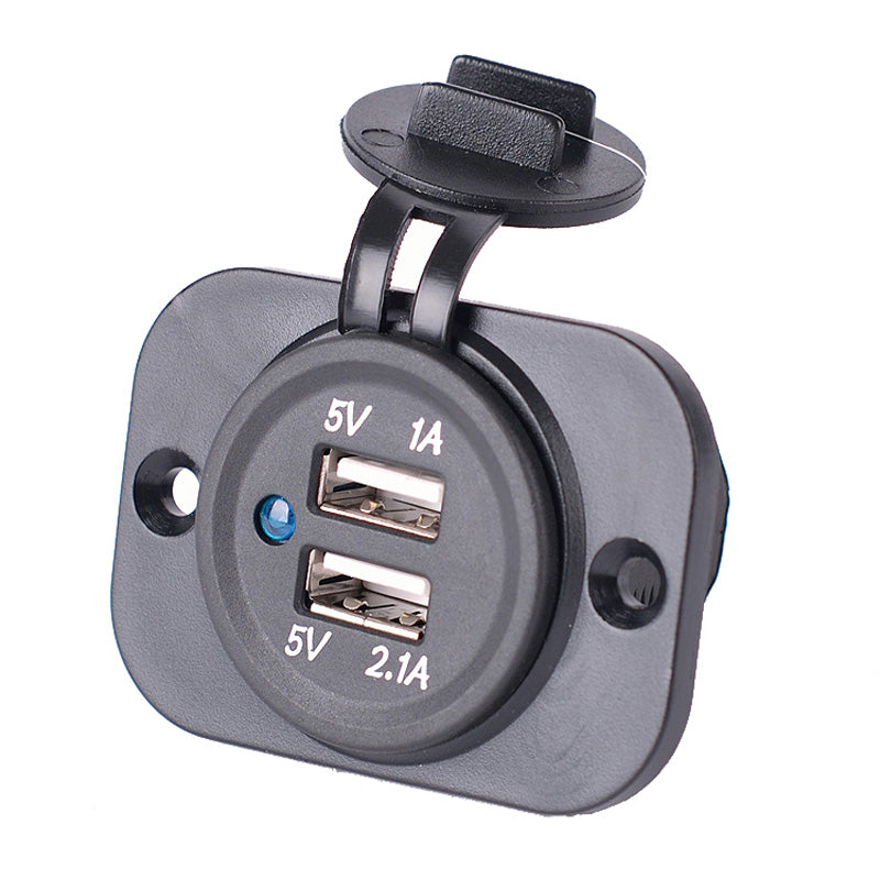 AutoStyle, USB Adapter 2xUSB 5V 2,1A & 1A - 12V-24V