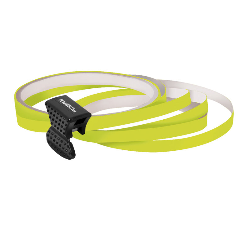 Foliatec PIN Striping rim design incl. installation tool - neon yellow - 4 strips 6mmx2,15meter & 1 tester 6mmx40cm