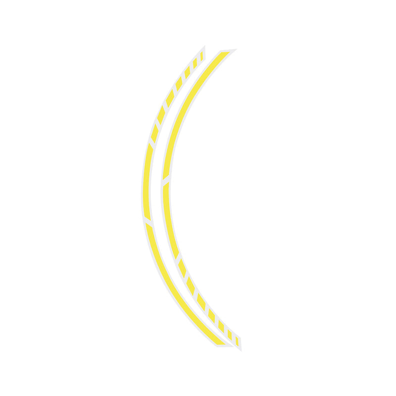 Foliatec PIN-Striping 'Racing' rim design Neon-Yellow - Width = 7mm: 14x 41cm