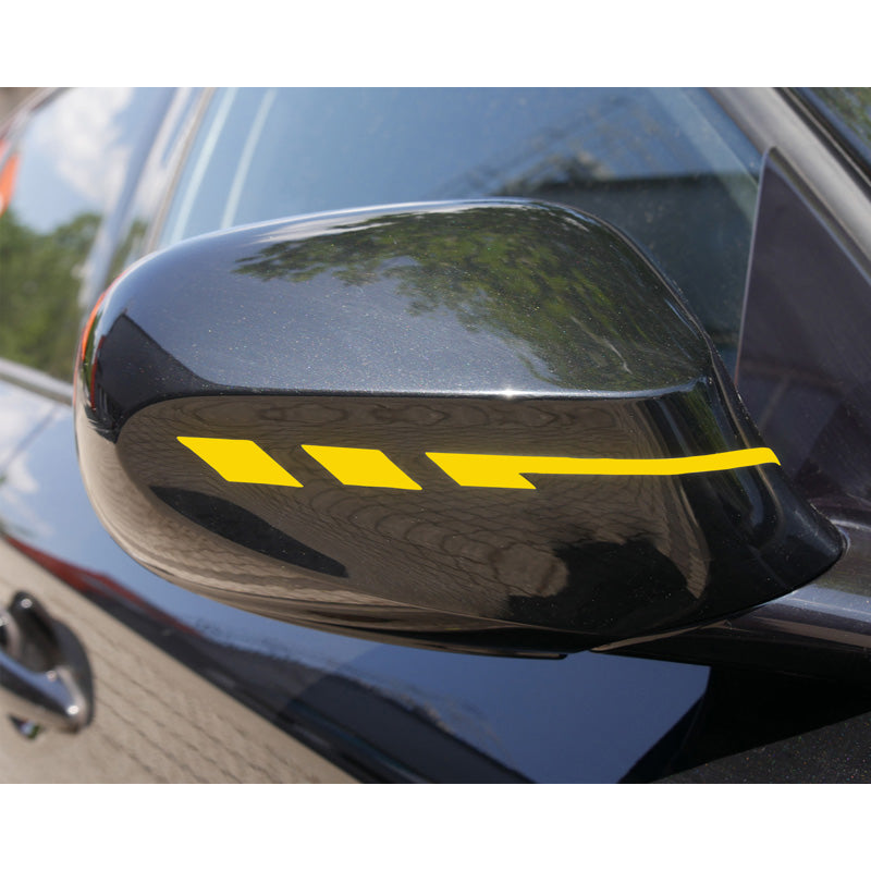 Foliatec PIN-Striping mirror cap design yellow - Width = 1,3cm: 2x 35,5cm