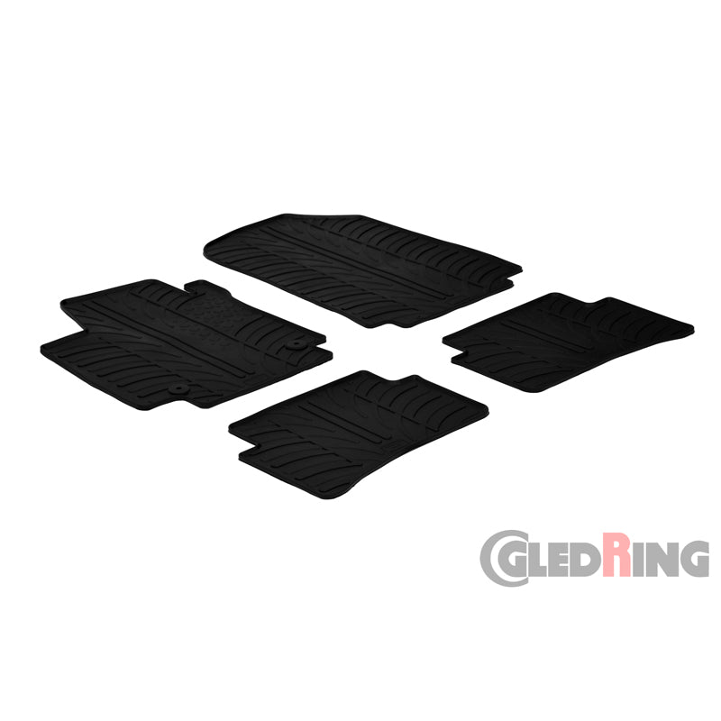 Gledring, Gummimåtter, passer til Renault Clio IV 5 doors 2012-2019 / Clio IV GT 2013- / Captur 2013-2019