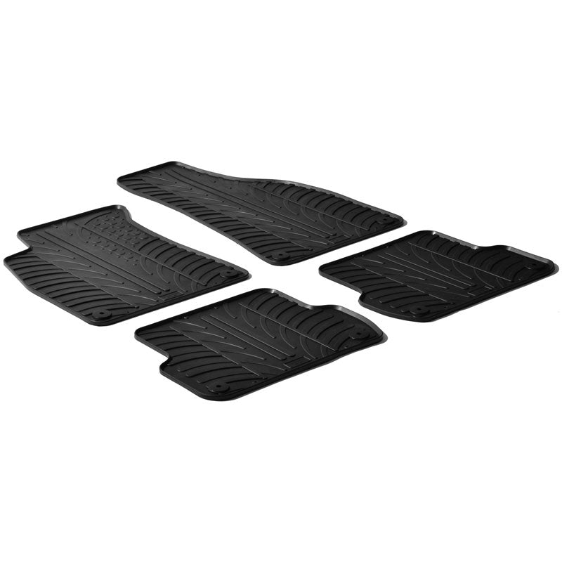 Gledring, Gummimåtter, passer til Audi A4 8E 2001-2008 / Seat Exeo (T profile 4-dele + klips)