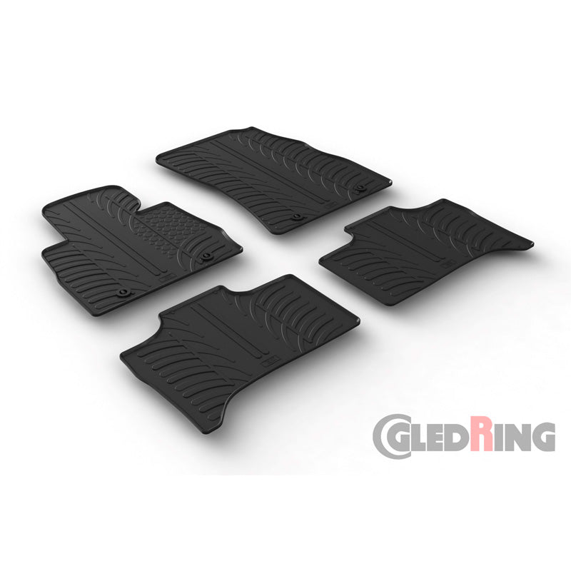 Gledring, Gummimåtter, passer til BMW X5 E53 1999-2006 (T profile 4-dele + klips)