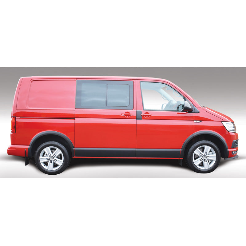 RGM, RGM Set Body Moulding Covers, passer til Volkswagen Transporter T5 2003-2015 & T6 2015- Long Wheel Base & Twin Sliding Doors - Black