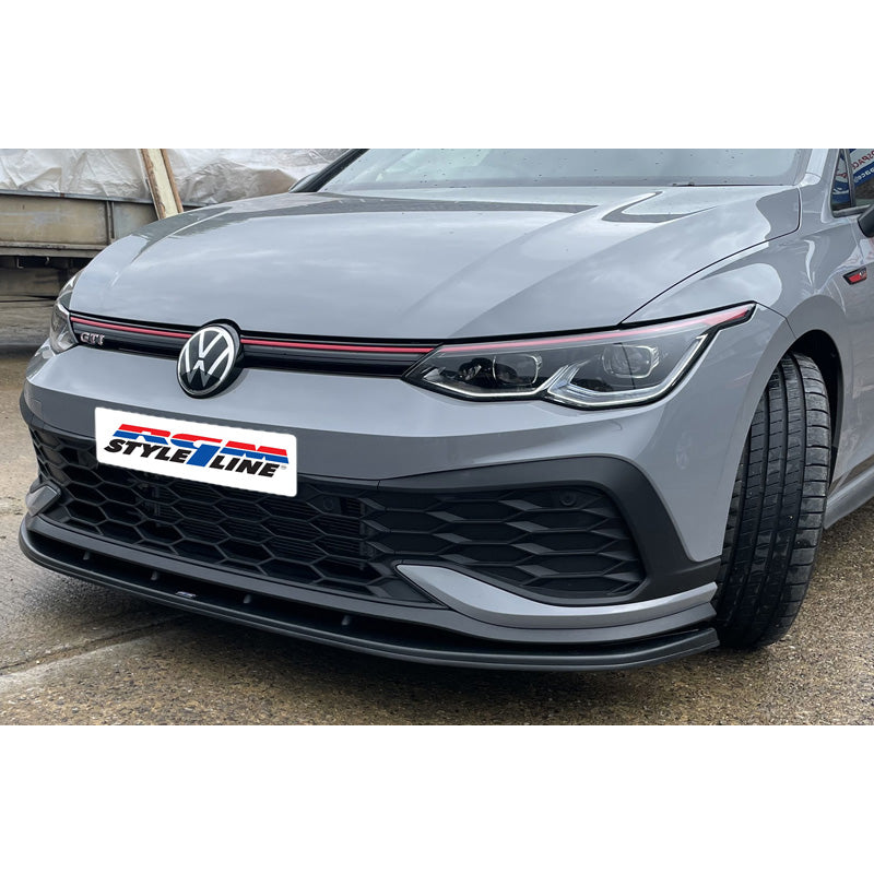 RGM, RGM Front spoiler, passer til Volkswagen Golf VIII Hatchback GTi/R-Line 09/2020- - Black (ABS)