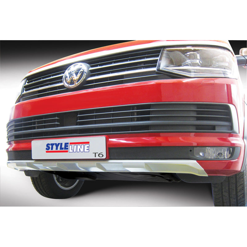 RGM, RGM Front spoiler 'Skid-Plate', passer til Volkswagen Transporter T6 2015-2020 Silver