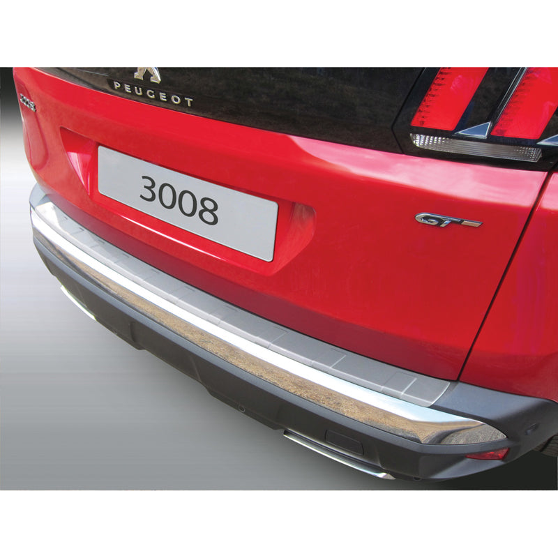 RGM, Bagkofangerbeskytter, ABS plastik, passer til Peugeot 3008 II 2016- Silver 'Ribbed'