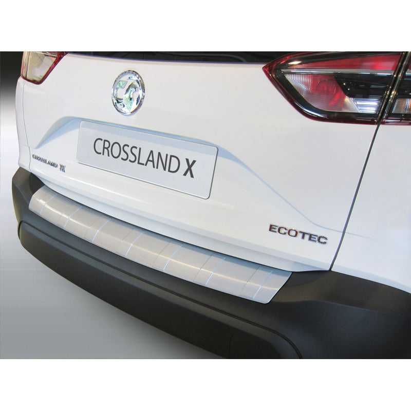 RGM, Bagkofangerbeskytter, ABS plastik, passer til Opel Crossland X 2017- Silver 'Ribbed'