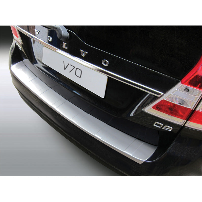 RGM, Bagkofangerbeskytter, ABS plastik, passer til Volvo V70 2013-2016 (excl. XC70) 'Ribbed' 'Brushed Alu' Look