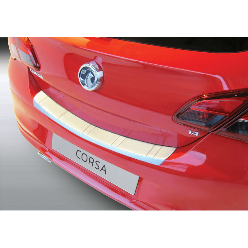 RGM, Bagkofangerbeskytter, ABS plastik, passer til Opel Corsa E 3/5 doors 2015-2019 Silver 'Ribbed'