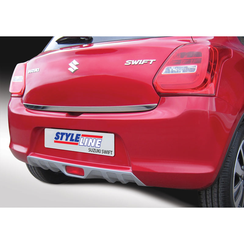 RGM, RGM Rear bumper skirt 'Skid-Plate', passer til Suzuki Swift IV 5-doors excl. Sport 5/2017- Silver