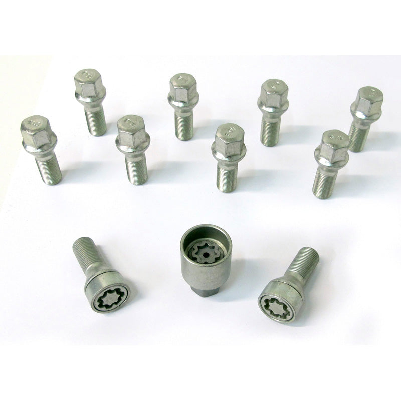 H&R, Wheel bolt Set Taper-Head M14x1.25 - længde 31mm - 10 pcs. - incl. wheel-locks