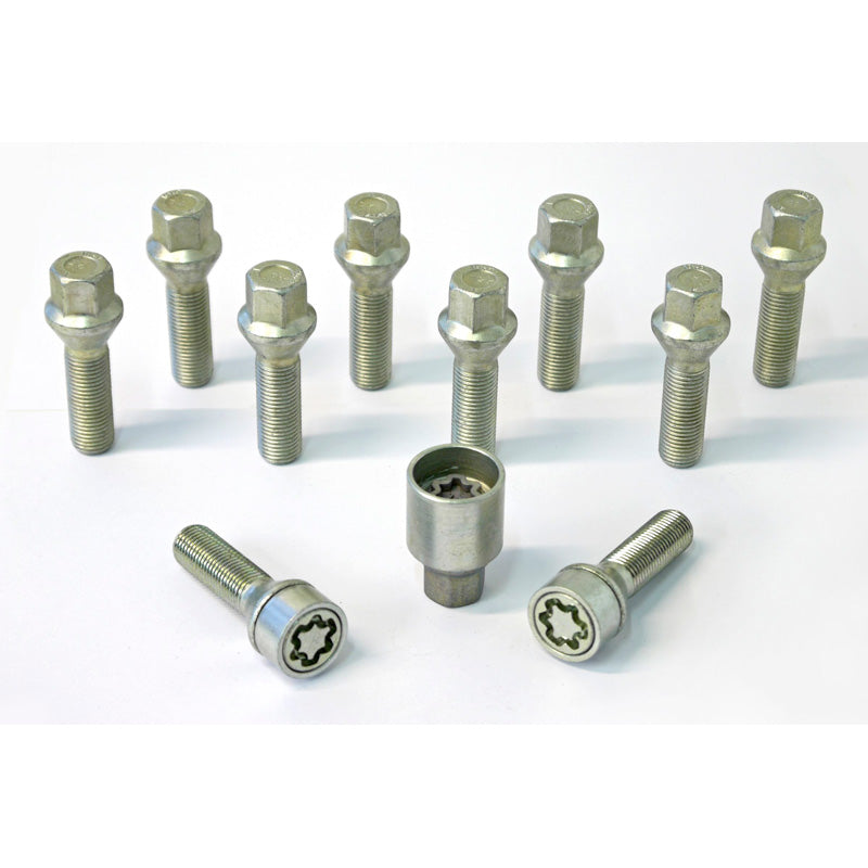 H&R, Wheel bolt Set Taper-Head M14x1.50 - længde 40mm - 10 pcs. - incl. wheel-locks