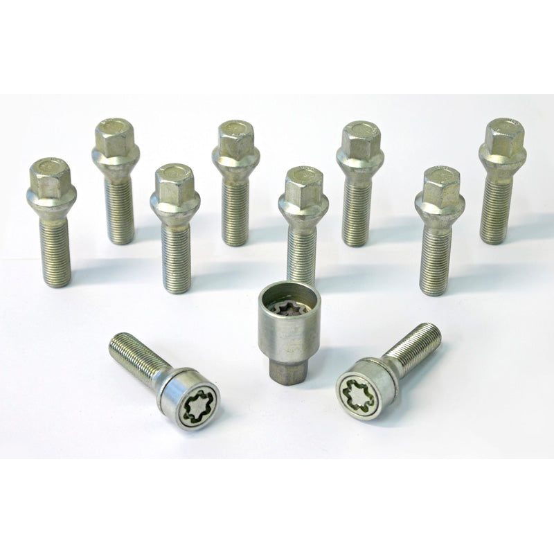 H&R, Wheel bolt Set Taper-Head M14x1.50 - længde 45mm - 10 pcs. - incl. wheel-locks