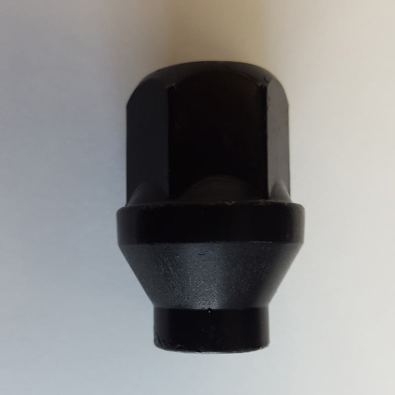 H&R, Wheel nut with shaft 5mm, ø14,7mm - M12x1.50 - længde 34mm - Black taper closed