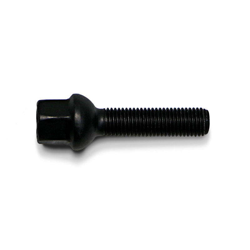 H&R, Wheel bolt Round-Head R12 M12x1.50 - længde 28mm - Black (e.g., passer til Mercedes)