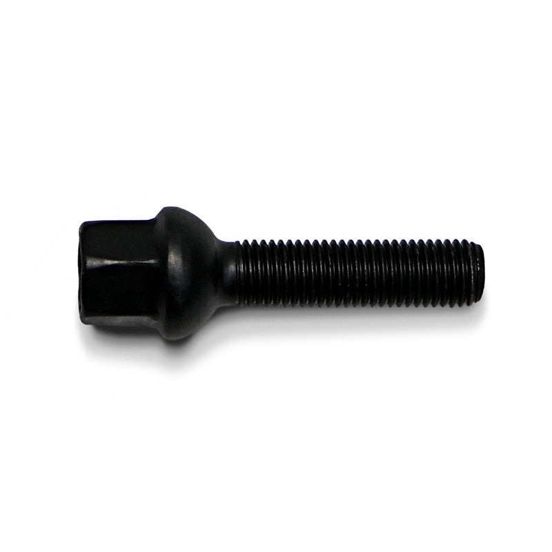 H&R, Wheel bolt Round-Head R12 M12x1.50 - længde 43mm - Black (e.g., passer til Mercedes)