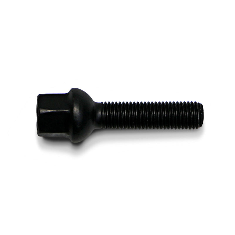 H&R, Wheel bolt Round-Head R12 M12x1.50 - længde 52mm - Black (e.g., passer til Mercedes)