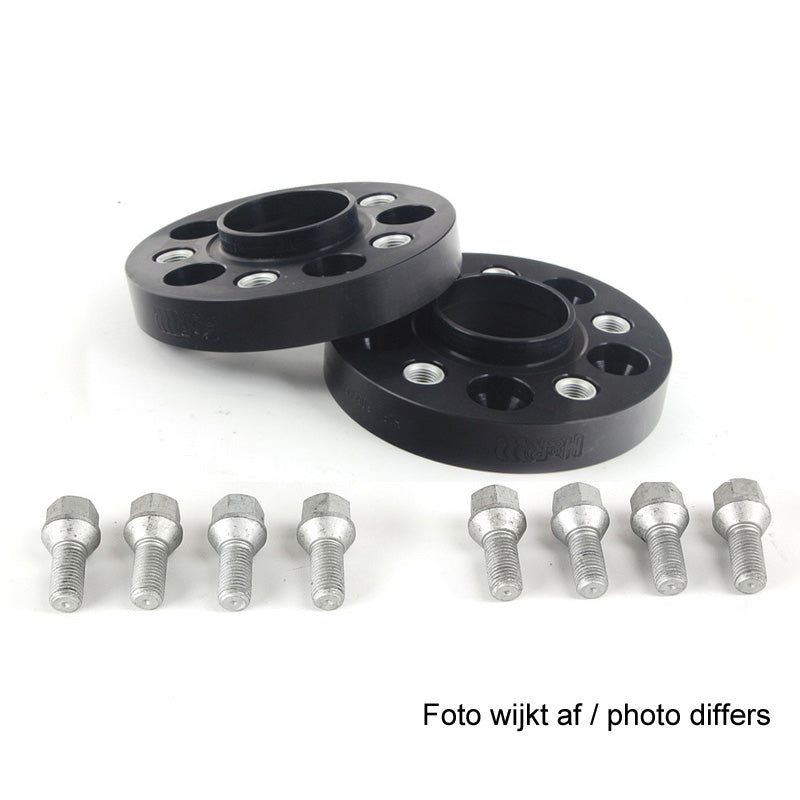 H&R, DRA-System Wheel spacer set 100mm Pr. Aksel - Hulafstand 5x100 - Hub 57,1mm - Bolt str. M14x1,5, passer til Audi/Seat/Skoda/Volkswagen - Black