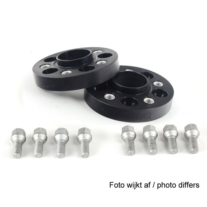 H&R, DRA-System Wheel spacer set 100mm Pr. Aksel - Hulafstand 5x112 - Hub 66,5mm - Bolt str. M15x1,25, passer til Mercedes - Black