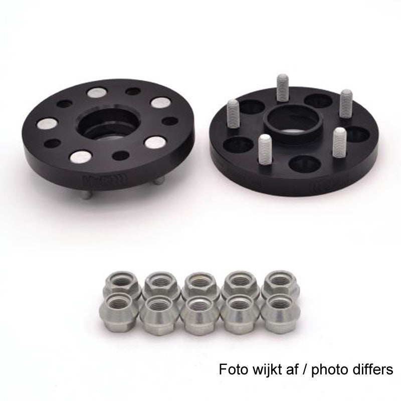 H&R, DRM-System Wheel spacer set 100mm Pr. Aksel - Hulafstand 5x120 - Hub 72,5mm - Bolt str. M14x1,5, passer til Landrover - Black