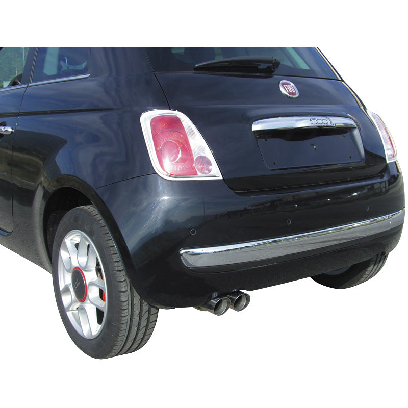 InoXcar, Sportsudstødning, passer til Fiat 500 1.4 16v (100HP) 2007- 2x70mm Racing