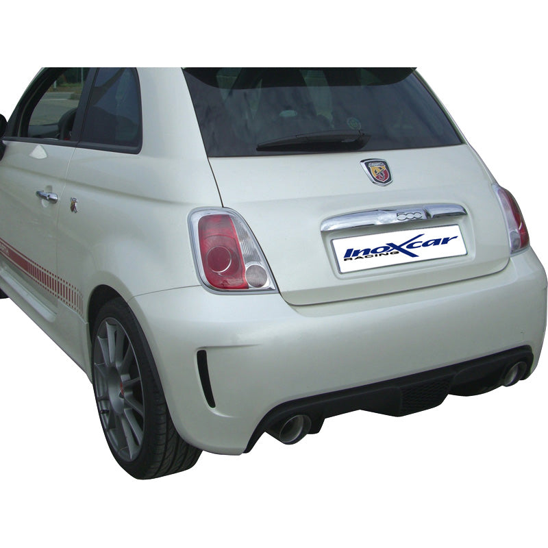 InoXcar, Dobbelt sportsudstødning, passer til Fiat 500 1.4T Abarth 2008- Left/Right 102mm Racing