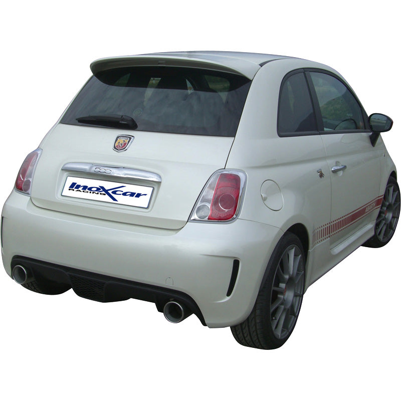 InoXcar, Dobbelt sportsudstødning, passer til Fiat 500 1.4T Abarth 2008- Left/Right 102mm