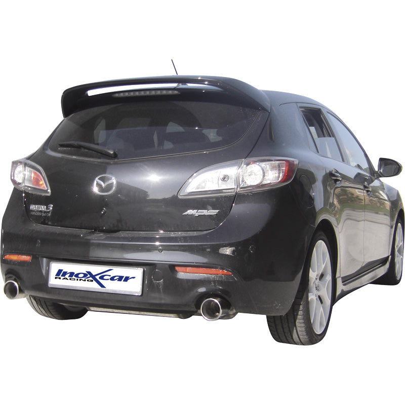 InoXcar, Dobbelt sportsudstødning, passer til Mazda 3 2.3Di MPS (260HP) 2010- Left/Right 102mm