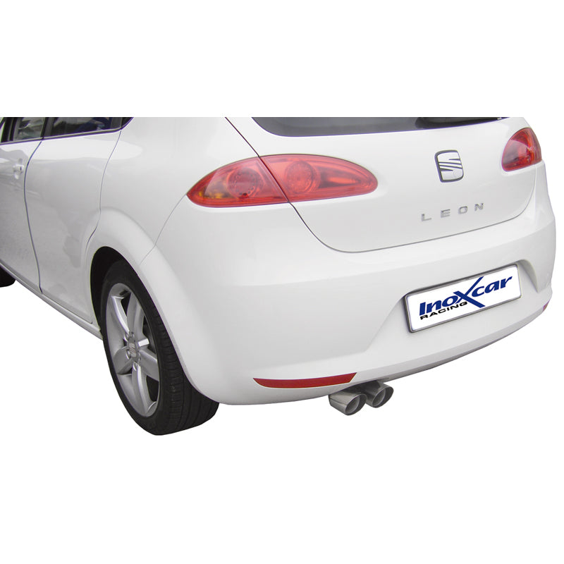 InoXcar, Sportsudstødning, passer til Seat Leon 1P 1.4TSi (125HP) 2010- 2x80mm Racing