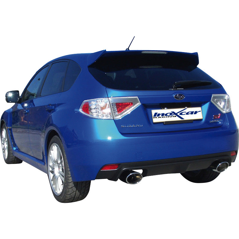 InoXcar, Dobbelt sportsudstødning, passer til Subaru Impreza WRX STi (300HP) 2010- Left/Right 150x105mm Oblique