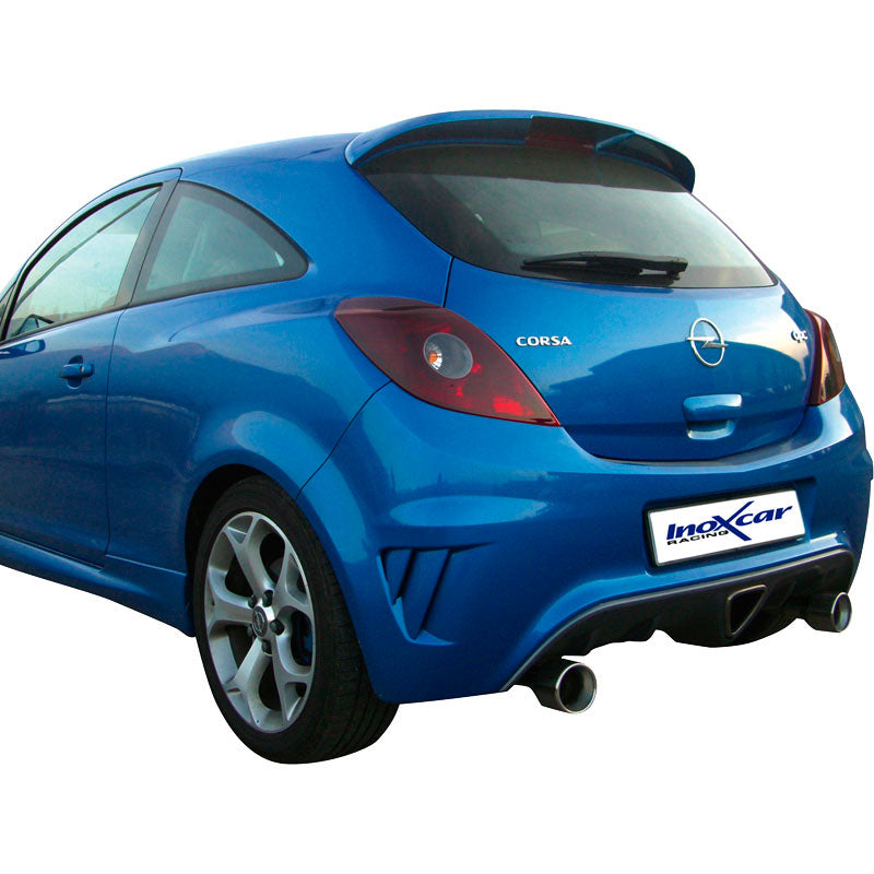 InoXcar, Dobbelt sportsudstødning, passer til Opel Corsa D 1.6 OPC (192HP) 2006- Left/Right 102mm Racing