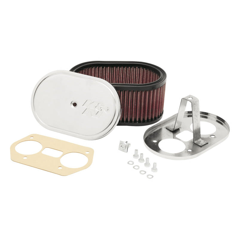 K&amp;N Custom Racing Assembly Small Oval, passar Weber 36/40/44 IDF/IDA, Monteringshöjd 85 mm (56-1170)