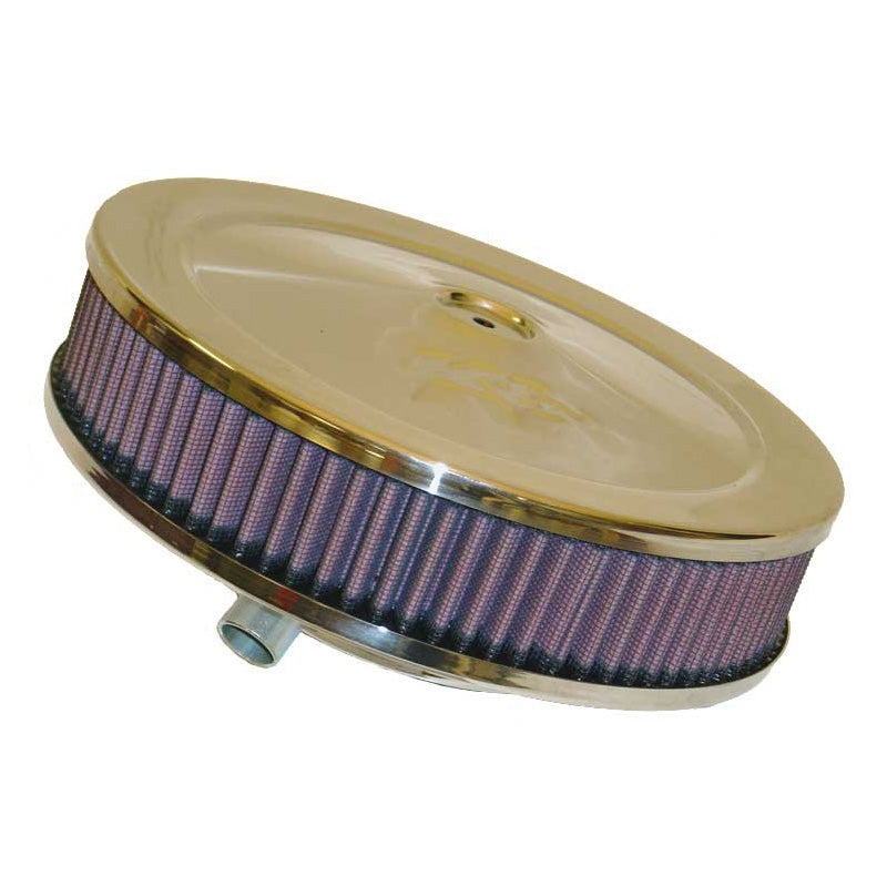 K&N Round Air Filter Assembly - 130mm flange, 229mm diameter, 86mm height (60-1110)