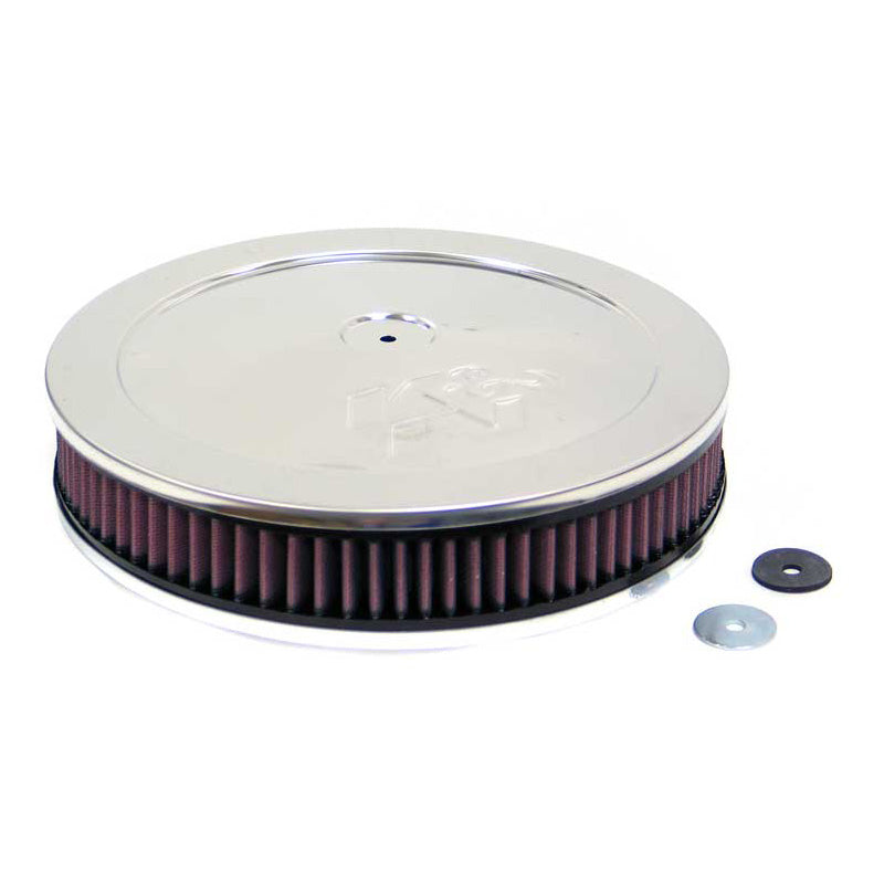 K&N Round Air Filter Assembly - 67mm flange, 279mm diameter, 79mm height (60-1130)