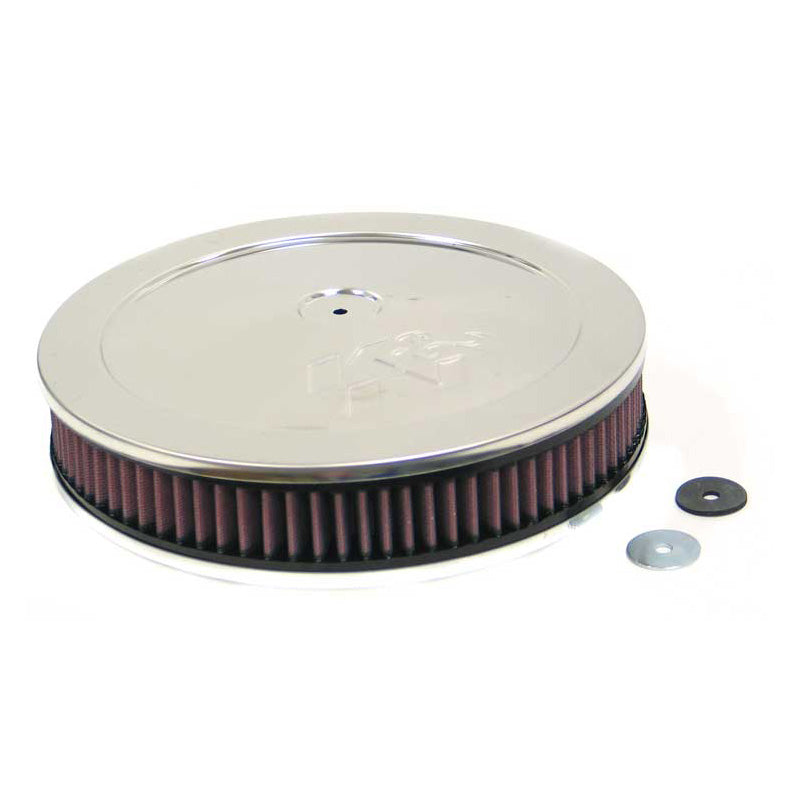 K&N Round Air Filter Assembly - 130mm flange, 279mm diameter, 86mm height (60-1150)