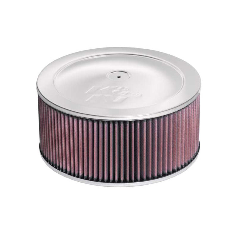 K&N Round Air Filter Assembly - 130mm flange, 279mm diameter, 152mm height (60-1190)