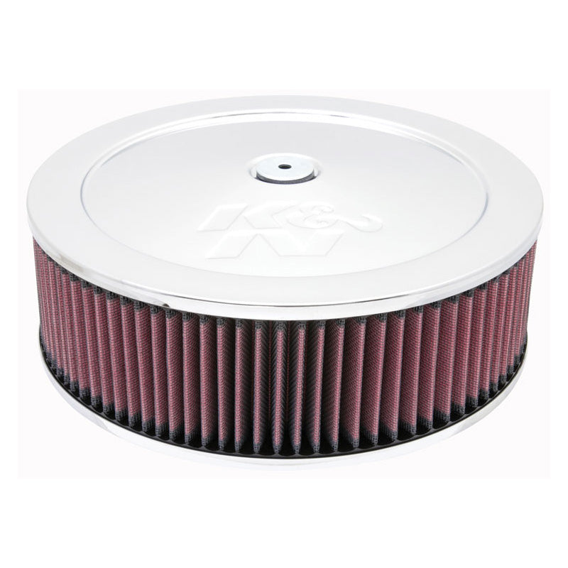 K&N Round Air Filter Assembly - 186mm flange, 279mm diameter, 114mm height (60-1230)