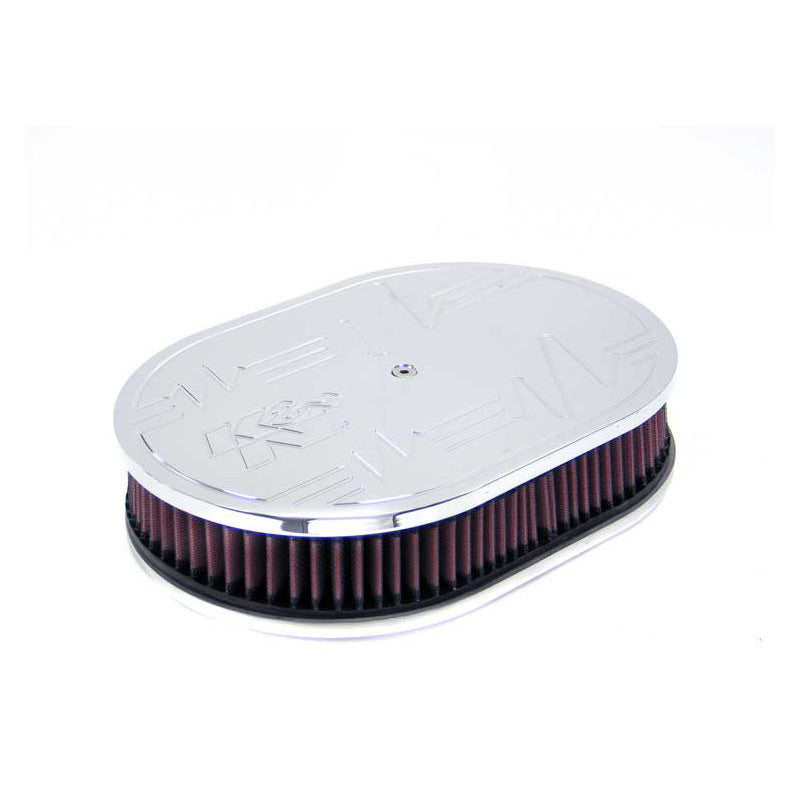 K&N Small Oval Air Filter Assembly with electric design - 51mm height (66-1570)